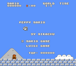 Peppy Mario Title Screen